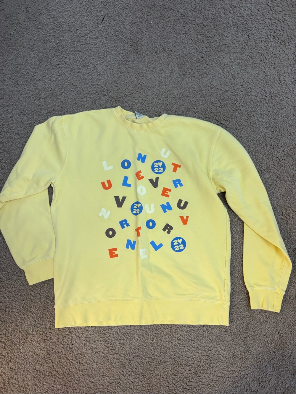 Harry Styles Love on Tour Yellow Crewneck